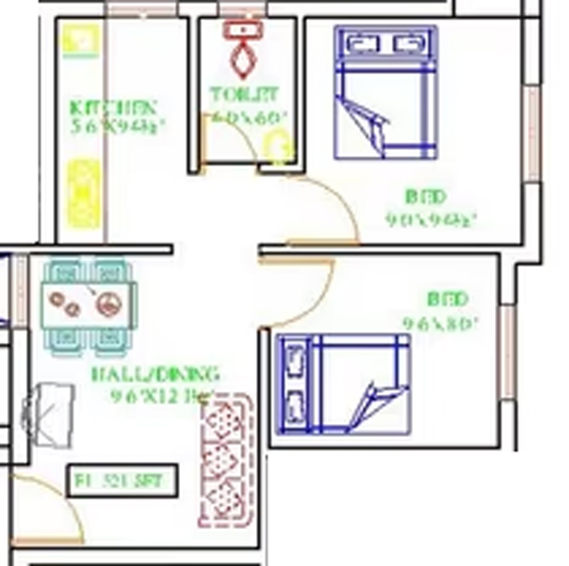 2 BHK Flat in Crest Jade in Anakaputhur, Chennai - Image 839985