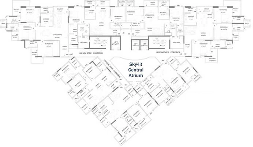 Floor Plan of Unishire Palazzo in Jakkur, Bangalore - Image 339741