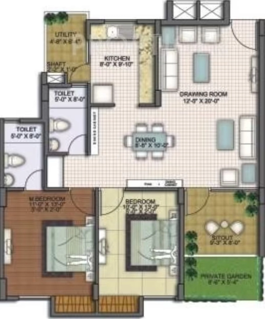 2 BHK Flat in Unishire The Ledge in Jakkur, Bangalore - Image 883433
