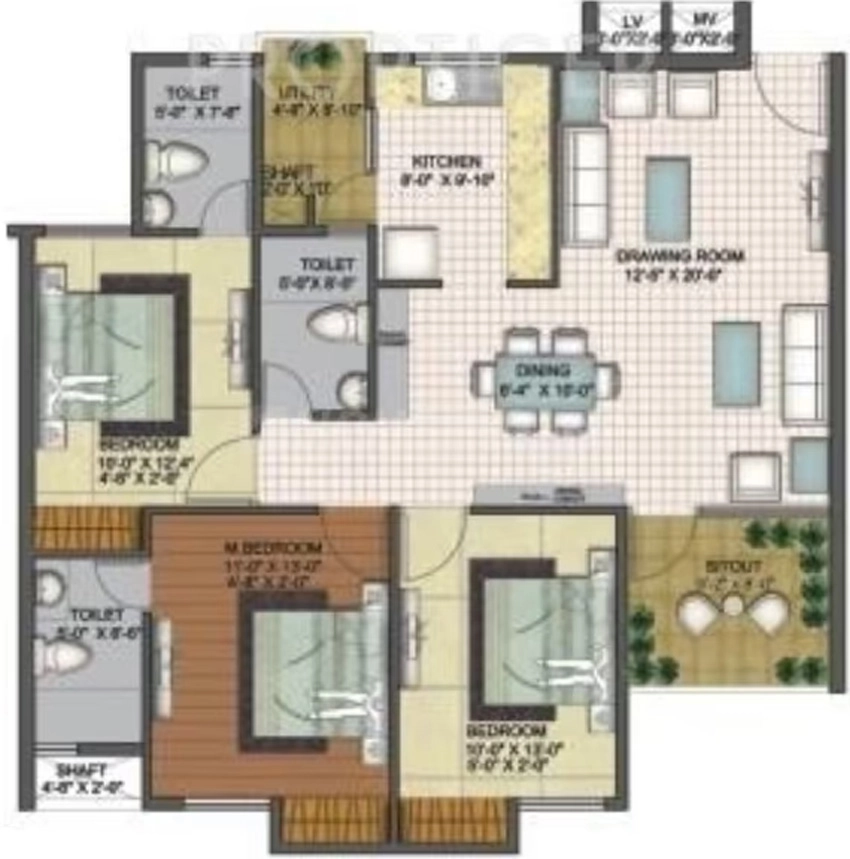 3 BHK Flat in Unishire The Ledge in Jakkur, Bangalore - Image 883439