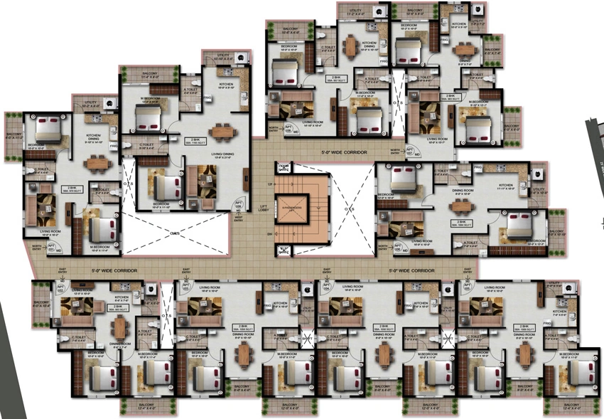 Floor Plan of V Venture EVA in Basapura, Bangalore - Image 339885