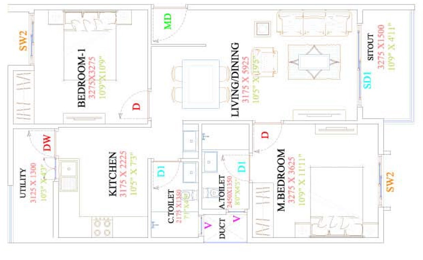 2 BHK Flat in Unishire Arena in Gottigere, Bangalore - Image 883468