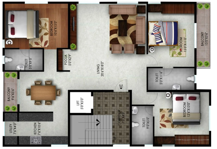 3 BHK Flat in V Venture Bellvue in Jayanagar, Bangalore - Image 882936