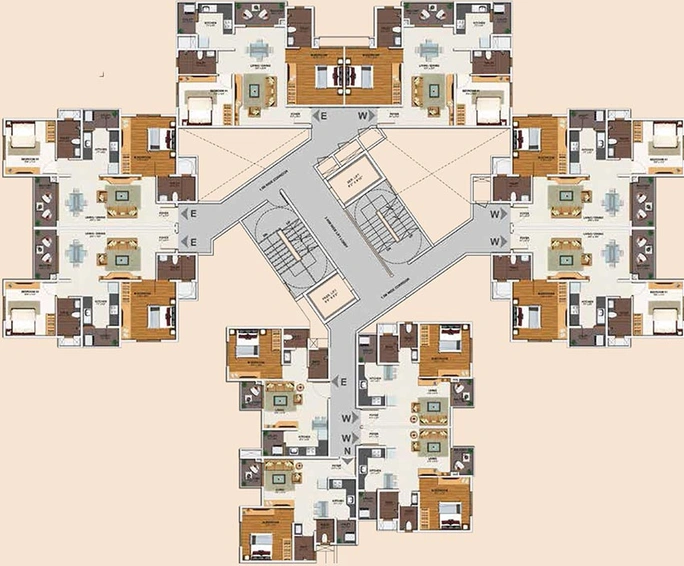 Floor Plan of Skylark Royaume in Electronic City, Bangalore - Image 274545
