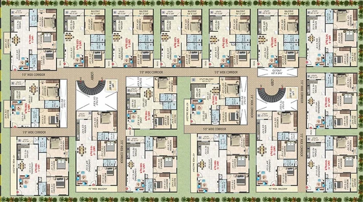 Floor Plan of Sri Sai Nandana Royal in Electronic City, Bangalore - Image 275278