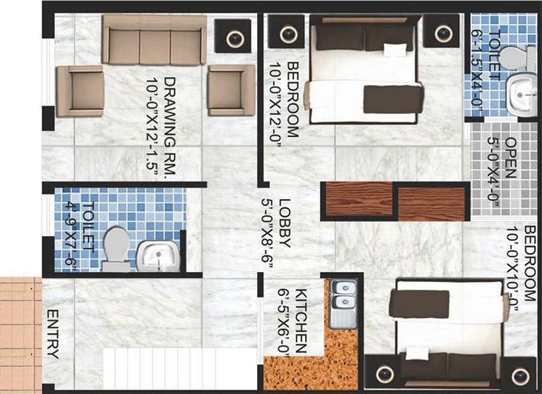 2 BHK Flat in Omson Nature Valley in Sadullapur, Greater Noida - Image 836999