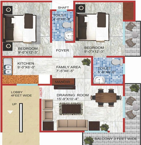 2 BHK Flat in Omson Nature Valley in Sadullapur, Greater Noida - Image 836998