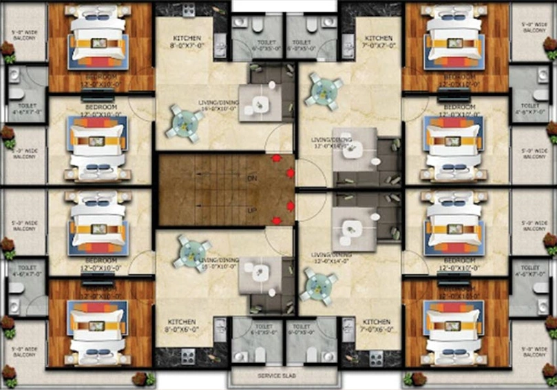 Floor Plan of Ambesten Twin Corsage in Sector 1, Greater Noida - Image 233582