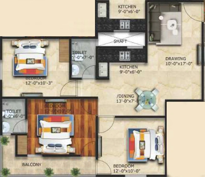 3 BHK Flat in Ambesten Onyx County in Sector 1, Greater Noida - Image 836218