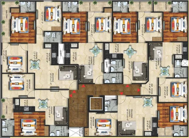 Floor Plan of Ambesten Onyx County in Sector 1, Greater Noida - Image 232370