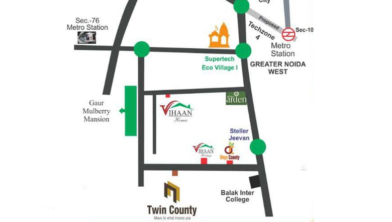 Location of Ambesten Onyx County in Sector 1, Greater Noida - Image 232369