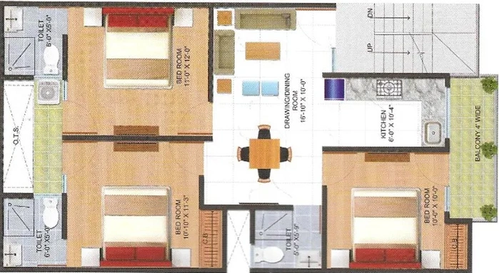 3 BHK Flat in Renox Lotus Srishti in Crossings Republik, Ghaziabad - Image 836032