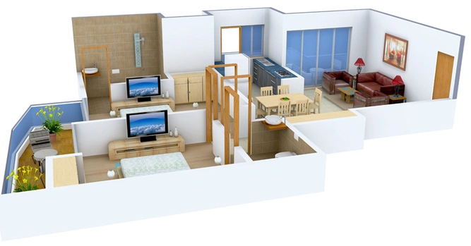 2 BHK Flat in Saviour IRIS in Crossings Republik, Ghaziabad - Image 836052