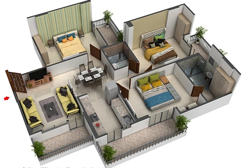 3 BHK Flat in Saviour IRIS in Crossings Republik, Ghaziabad - Image 836053