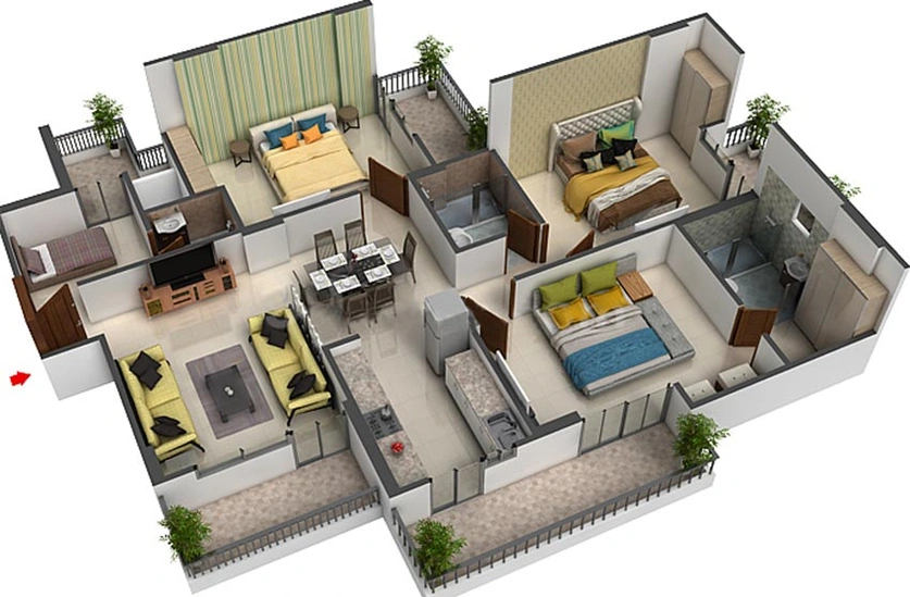 3 BHK Flat in Saviour IRIS in Crossings Republik, Ghaziabad - Image 836054