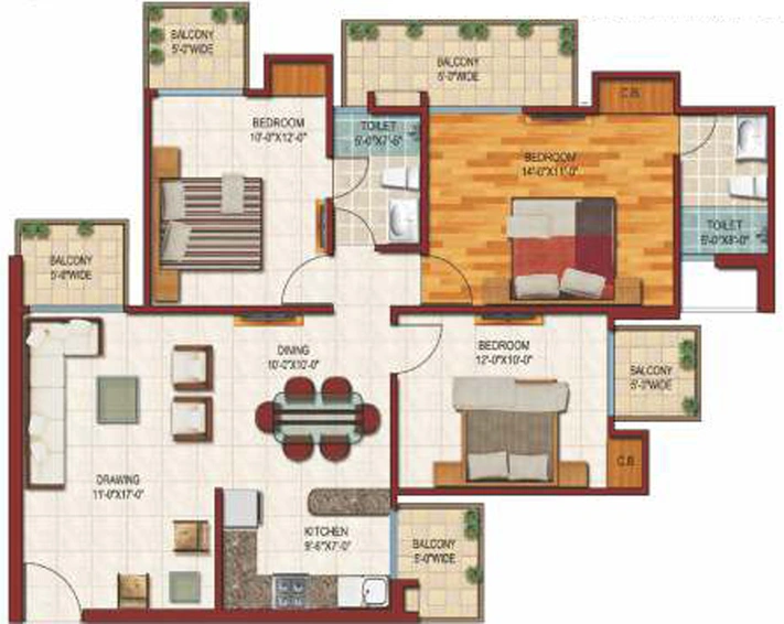 3 BHK Flat in Saviour Park Elite in Mohan Nagar, Ghaziabad - Image 836059