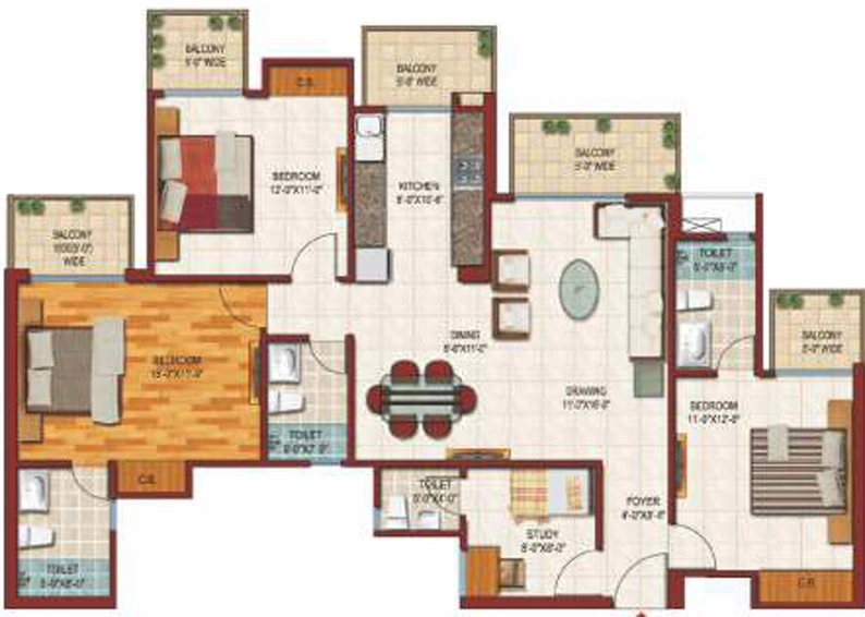 3 BHK Flat in Saviour Park Elite in Mohan Nagar, Ghaziabad - Image 836060