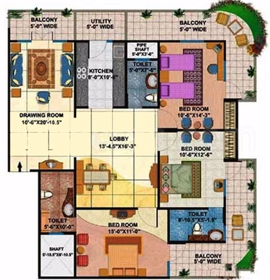 3 BHK Flat in Angel Rishabh Platinum in Indirapuram, Ghaziabad - Image 835801