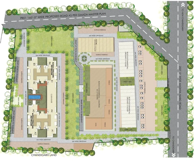 Master Plan of Curo One The Studios in Mullanpur Garibdass, Chandigarh - Image 243269