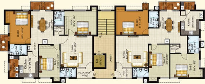 Floor Plan of Royal Srishti in Nungambakkam, Chennai - Image 337327