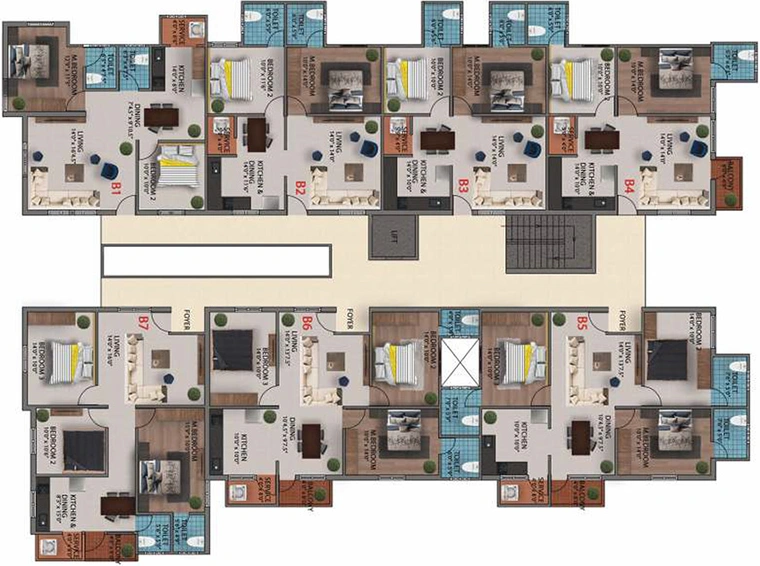 Floor Plan of Sukras Swapna Griha in RS Puram, Coimbatore - Image 244964