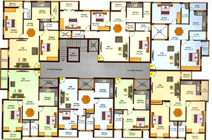 Floor Plan of Shree Kumarans Hill Crest East in Vadavalli, Coimbatore - Image 237781