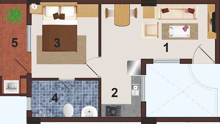 1 BHK Flat in Sreevatsa Urban Village in Saravanampatti, Coimbatore - Image 839804