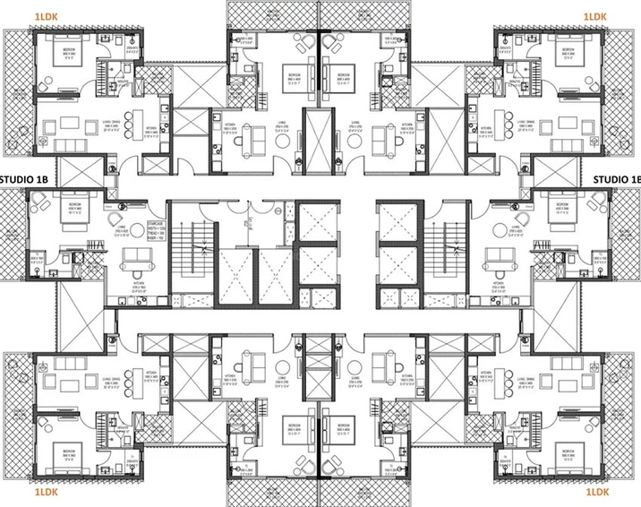 Floor Plan of Krisumi Waterfall Suites 2 in Sector 36 A, Gurgaon - Image 236964
