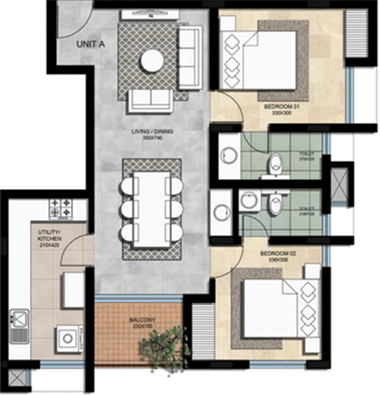 2 BHK Flat in Vithayathil Affinity in Edappally, Kochi - Image 857375