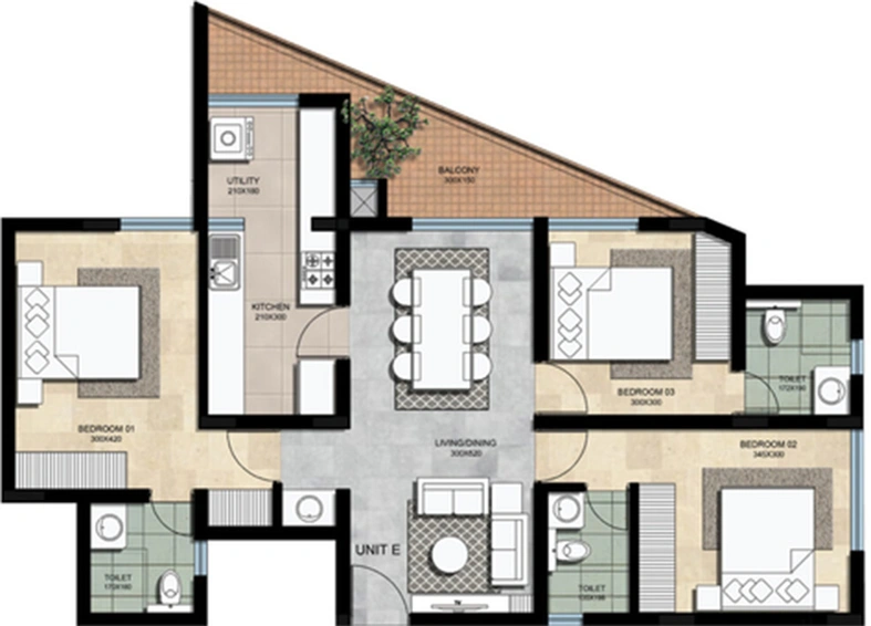3 BHK Flat in Vithayathil Affinity in Edappally, Kochi - Image 857376
