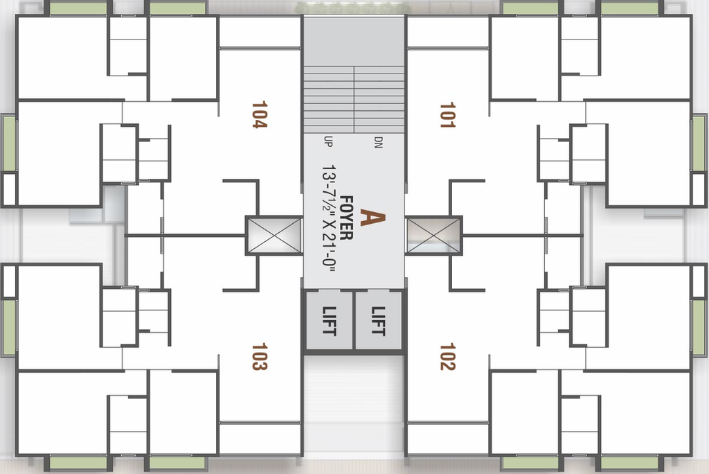 Floor Plan of Shashvat Eternia in Tragad, Ahmedabad - Image 267532