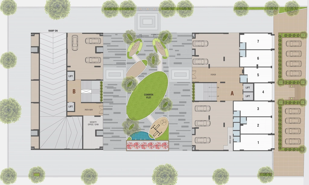 Master Plan of Shashvat Eternia in Tragad, Ahmedabad - Image 267531