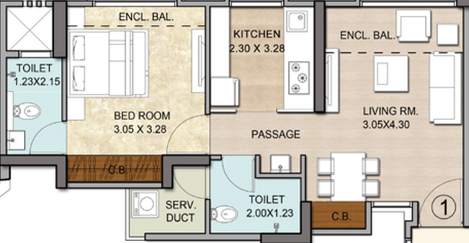 1 BHK Flat in Vijay Orovia in Thane West, Thane - Image 100782