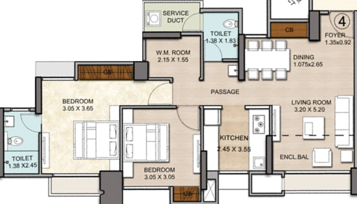 5 BHK Flat in Vijay Orovia in Thane West, Thane - Image 100785