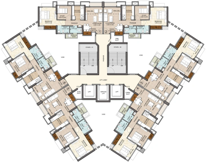 Floor Plan of Vijay Orovia in Thane West, Thane - Image 137
