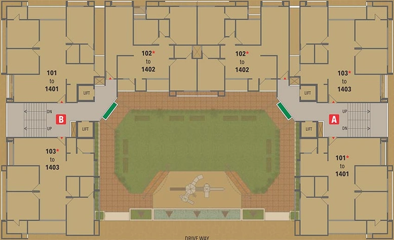 Floor Plan of Dev Vihaan in Motera, Ahmedabad - Image 270665