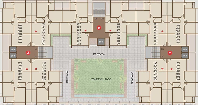 Floor Plan of Vihaan Dev Parisar in Vaishnodevi Circle, Ahmedabad - Image 271265