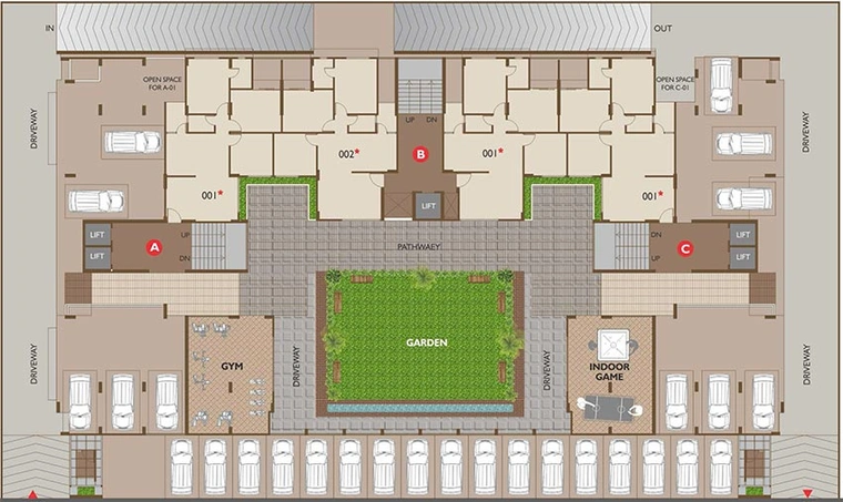 Master Plan of Vihaan Dev Parisar in Vaishnodevi Circle, Ahmedabad - Image 271264