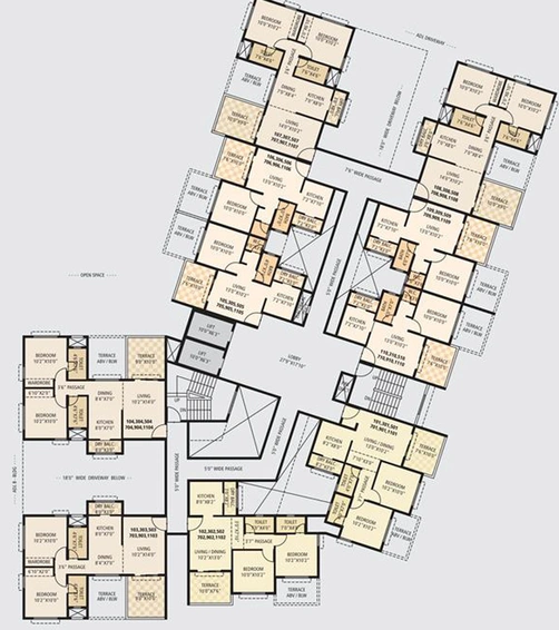 Floor Plan of Pandit Red Earth in Urawade, Pune - Image 229215