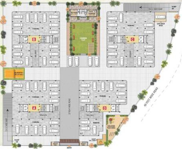 Master Plan of Hari Icon in Nana Chiloda, Ahmedabad - Image 263205