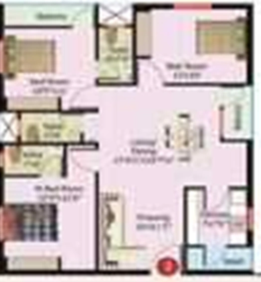 3 BHK Flat in Hi-Tech Residency in Sundarpada, Bhubaneswar - Image 848089