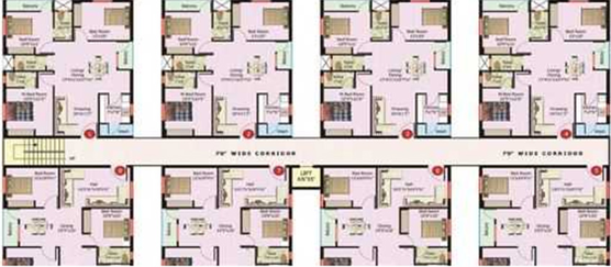 Floor Plan of Hi-Tech Residency in Sundarpada, Bhubaneswar - Image 260990