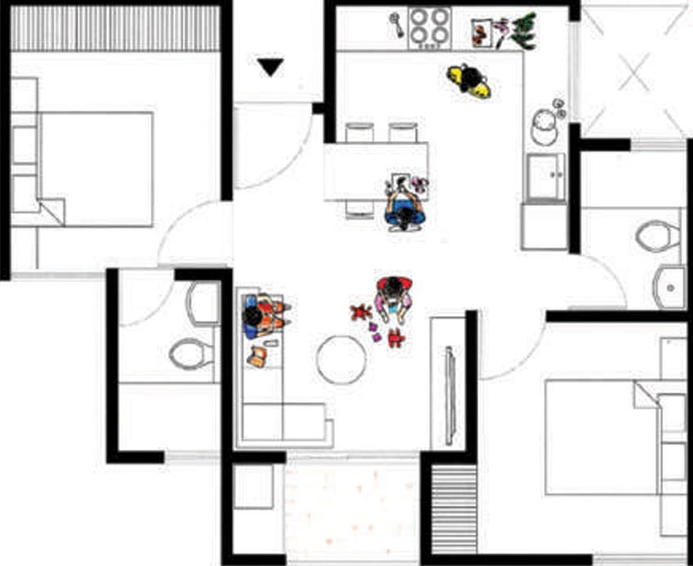 2 BHK Flat in Pioneer Woods in Wanadongri, Nagpur - Image 834378