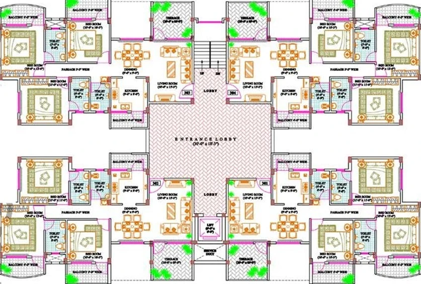 Floor Plan of Pioneer Woods in Wanadongri, Nagpur - Image 226865
