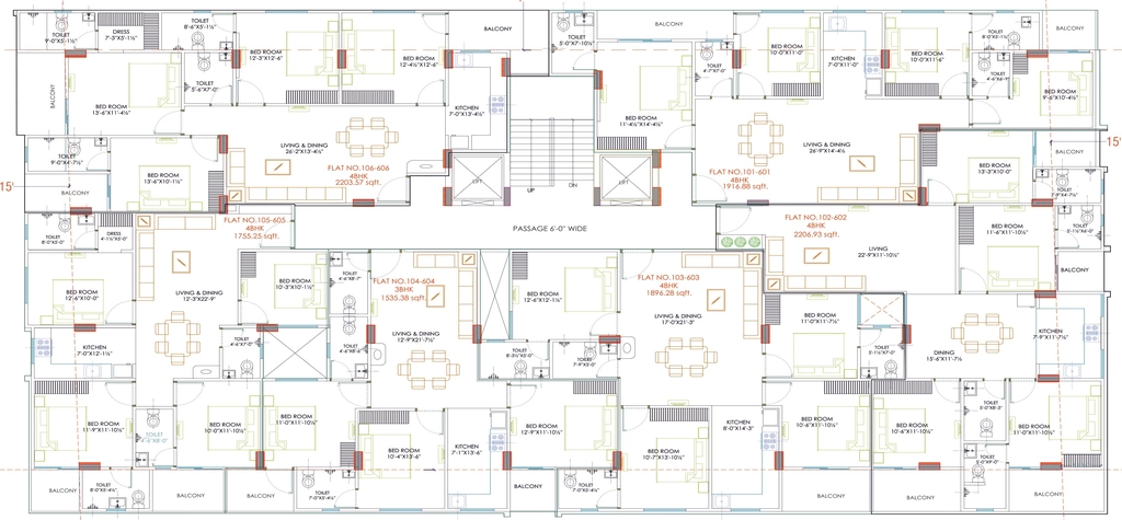 Floor Plan of Sunrise Westway Heights in Ajmer Road, Jaipur - Image 313464