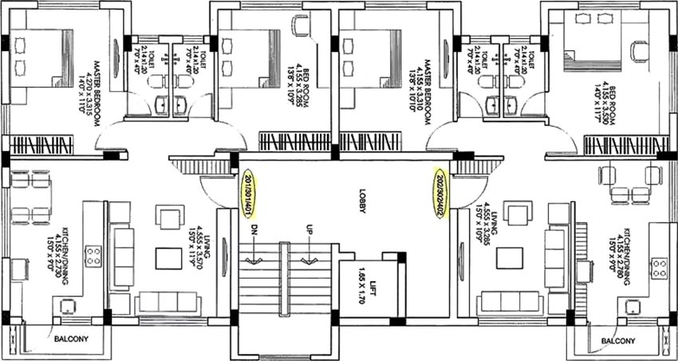 Floor Plan of Pioneer Green Valley in Friends Colony, Nagpur - Image 226890