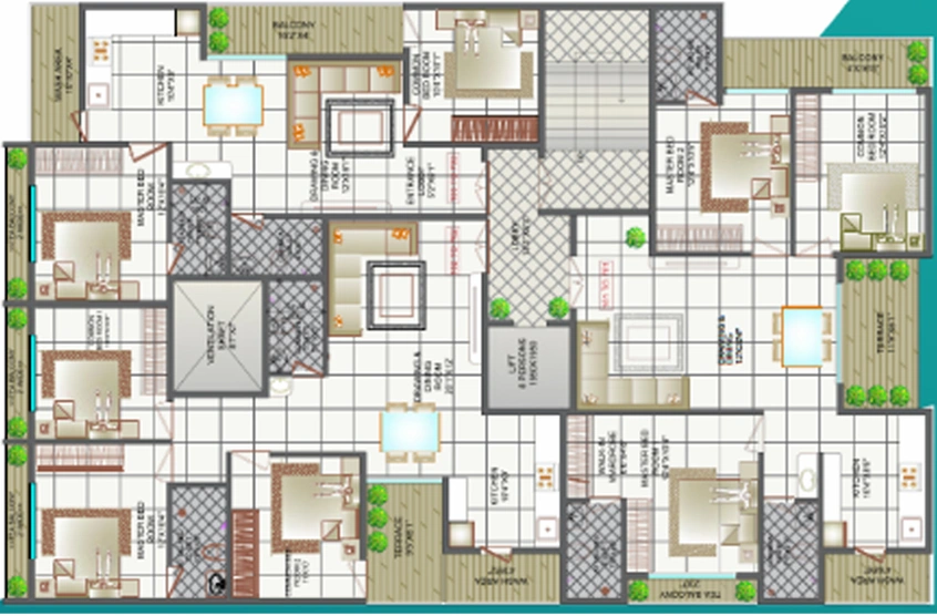 Floor Plan of Archi Ramalay Bliss in Hanuman Nagar, Nagpur - Image 246835