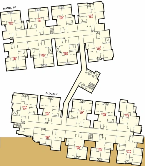 Floor Plan of Shiv Aangan Twin Towers in Salaiya, Bhopal - Image 248561