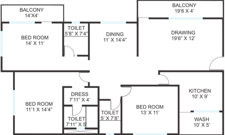 3 BHK Flat in Paras Urbane Park in Bawadiya Kalan, Bhopal - Image 843877