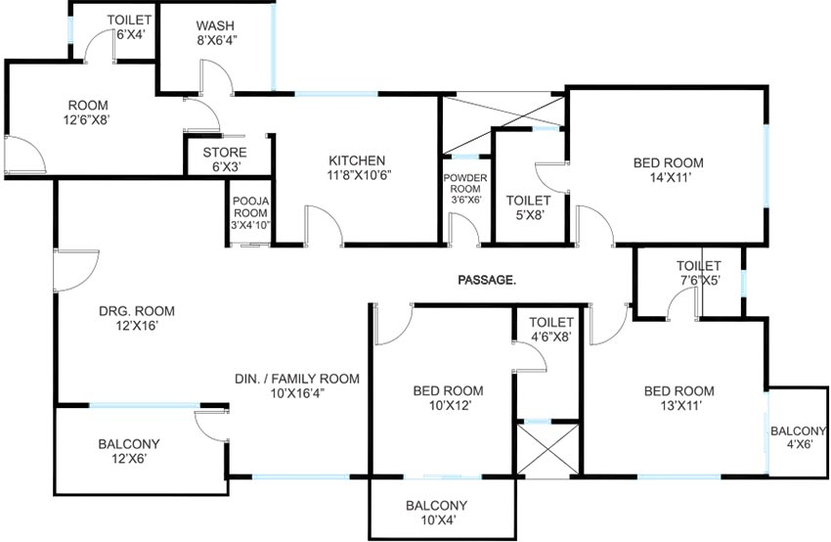 4 BHK Flat in Paras Urbane Park in Bawadiya Kalan, Bhopal - Image 843878